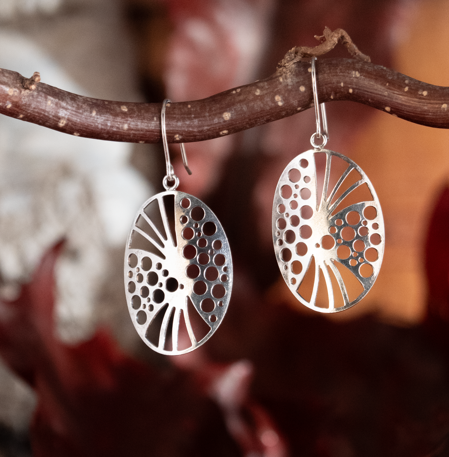 Butterfly ørering stor oval