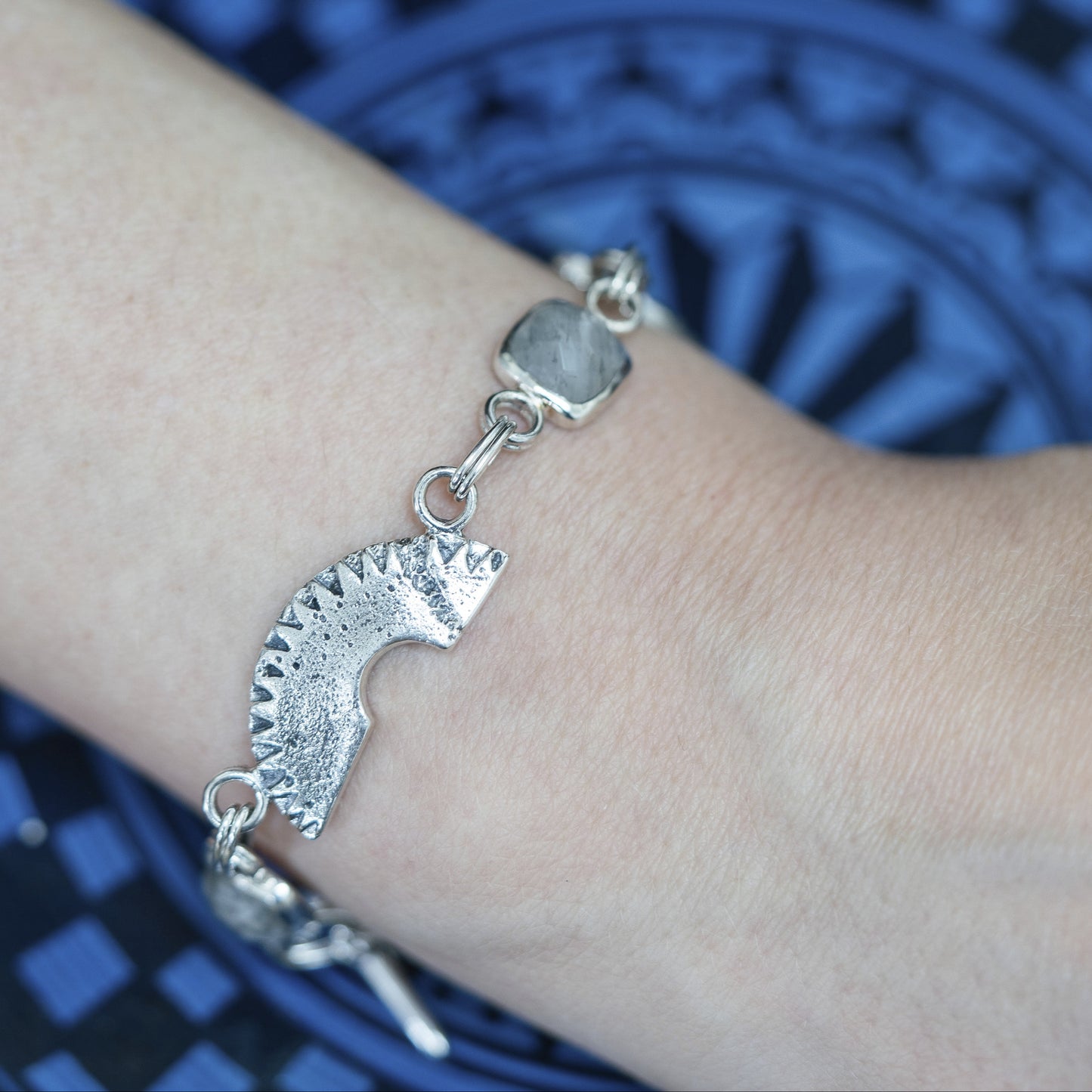 Viking Pejlskive armbånd med Rutilkvarts