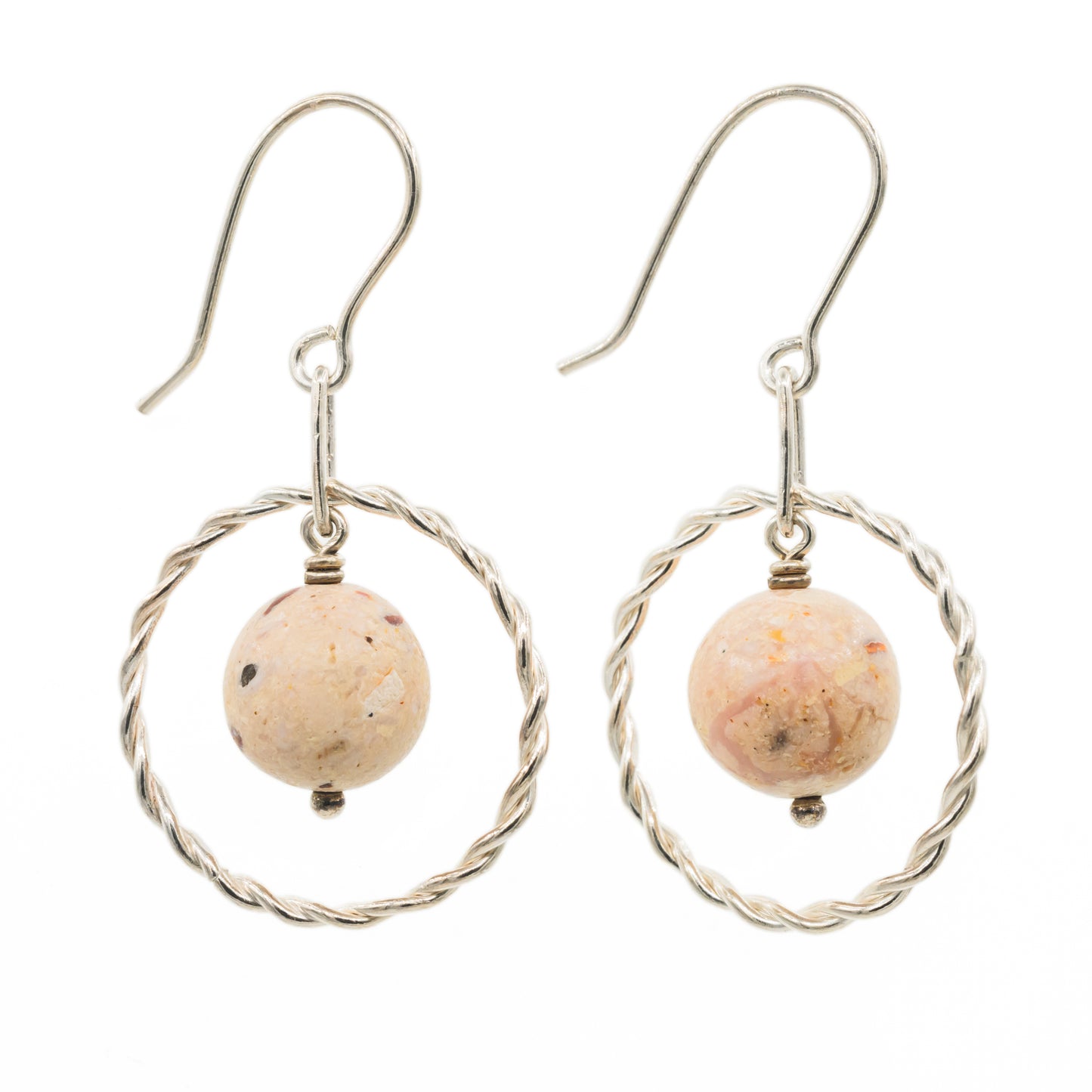 Viking snoet ørering pink opal