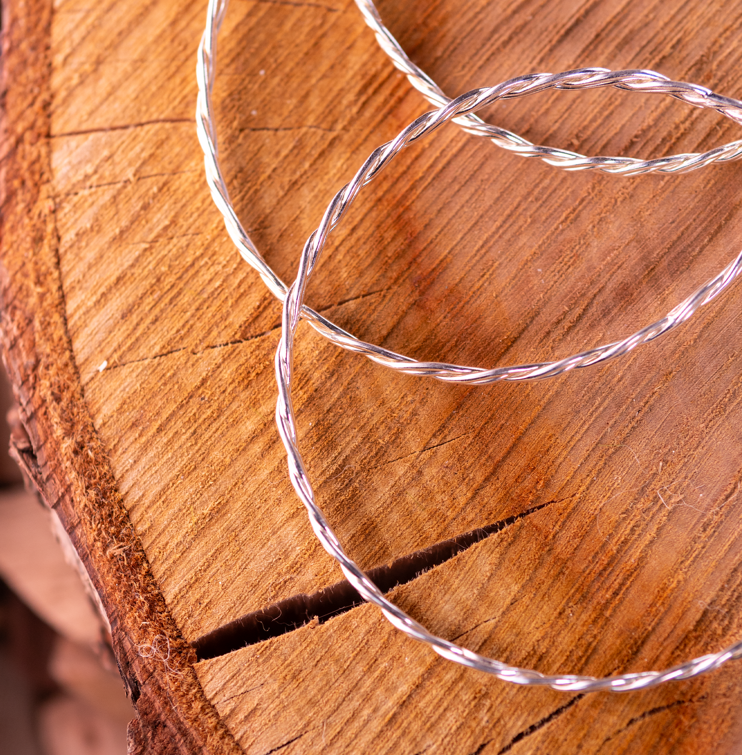 Viking snoet armring i sølv