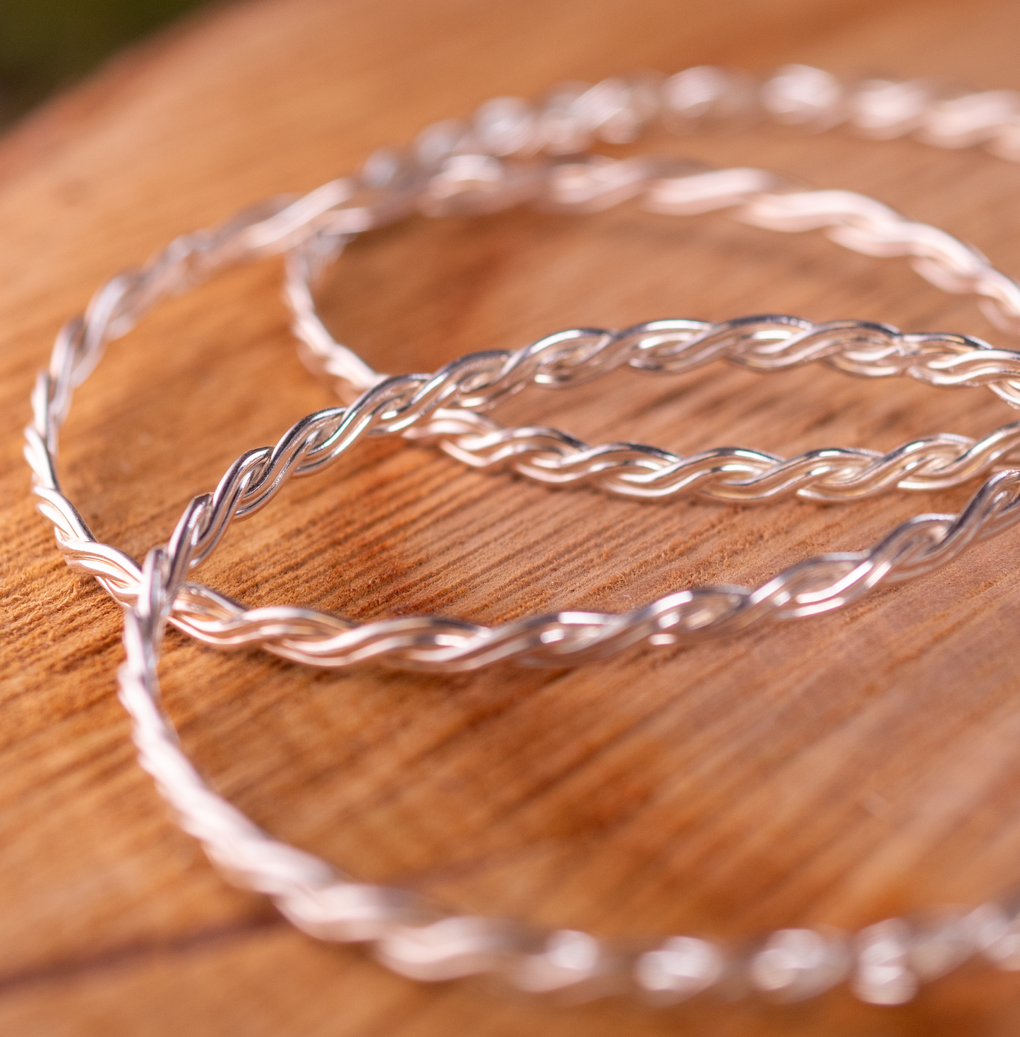 Viking snoet armring i sølv