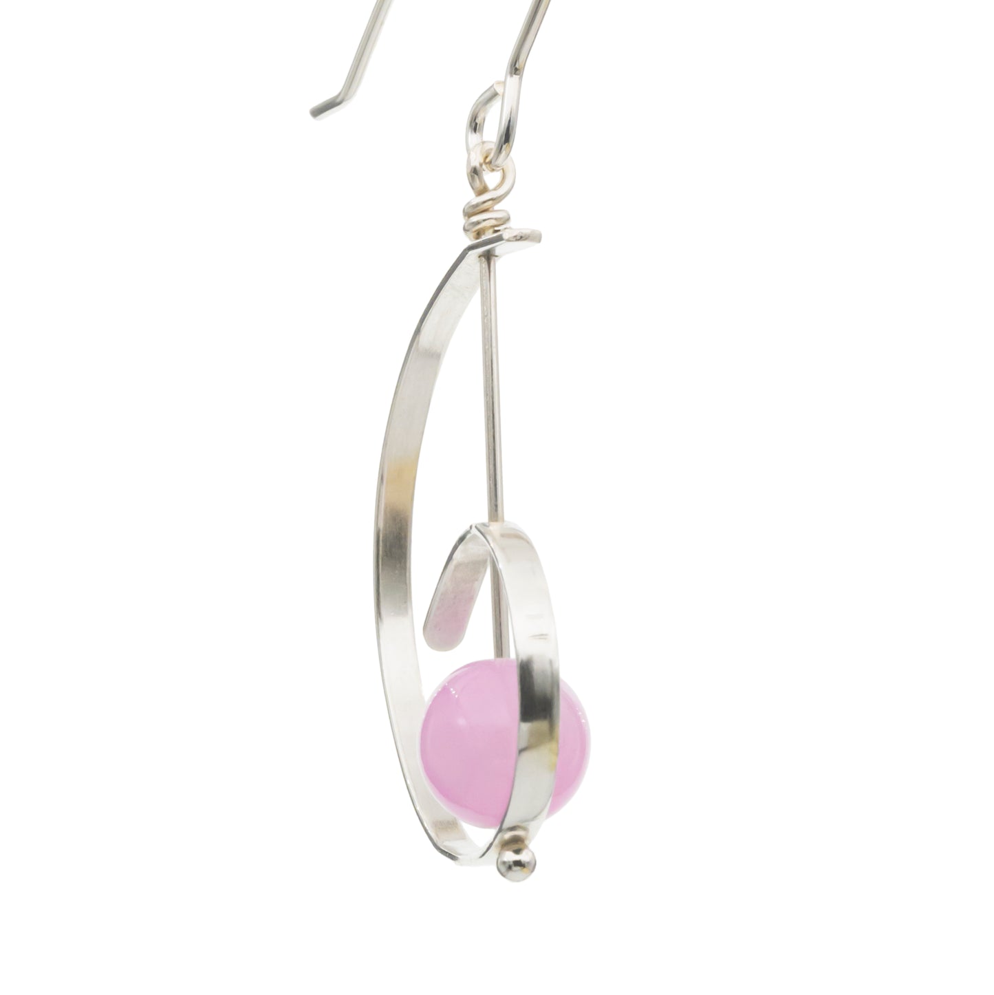 Drop-shaped earrings with purple agate (Copy)