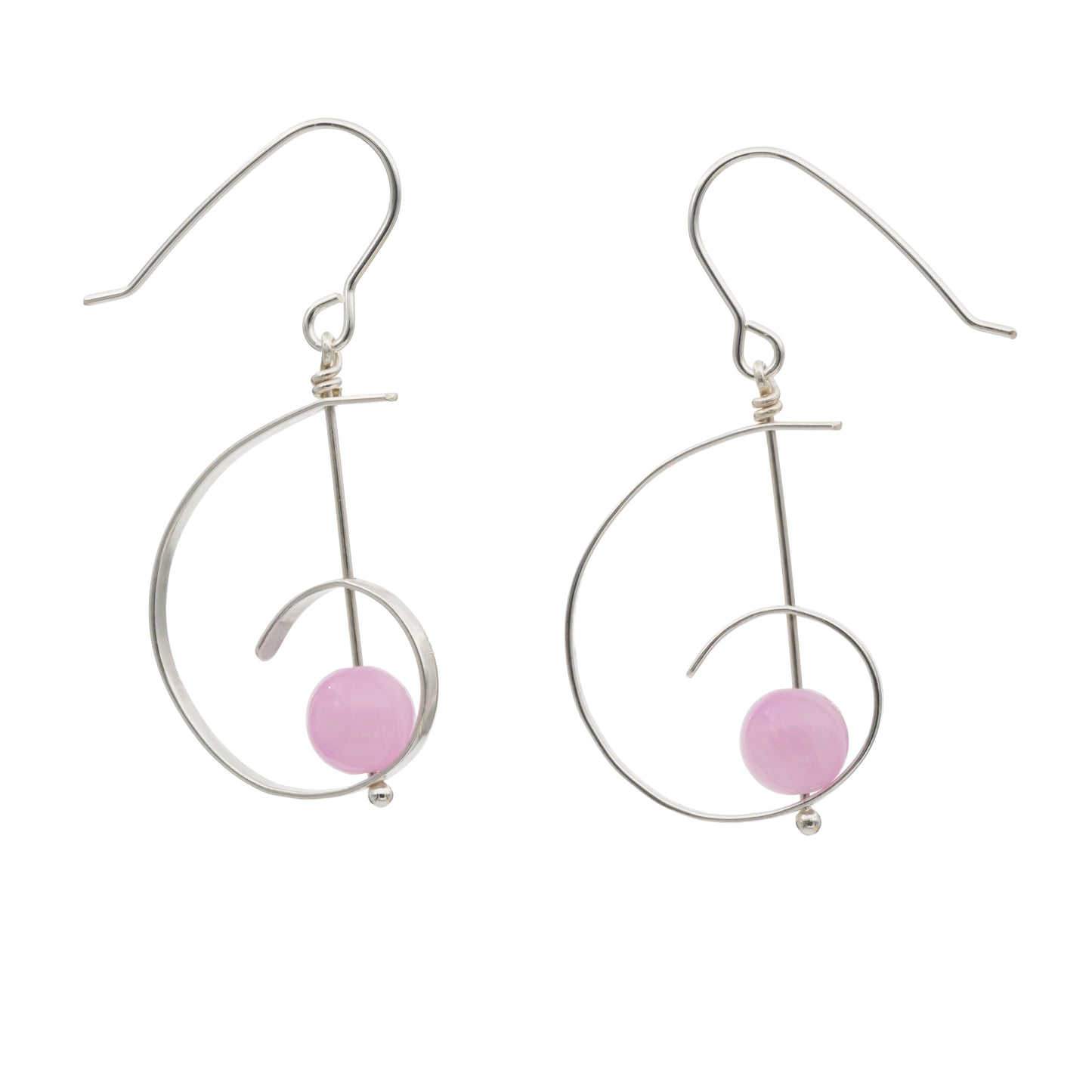 Drop-shaped earrings with purple agate (Copy)