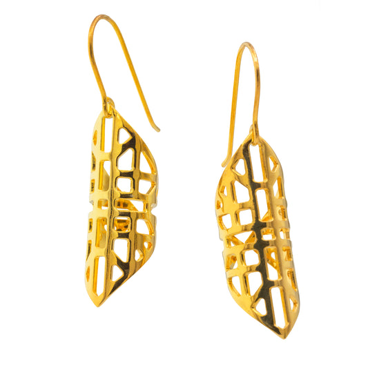 City grid earrings