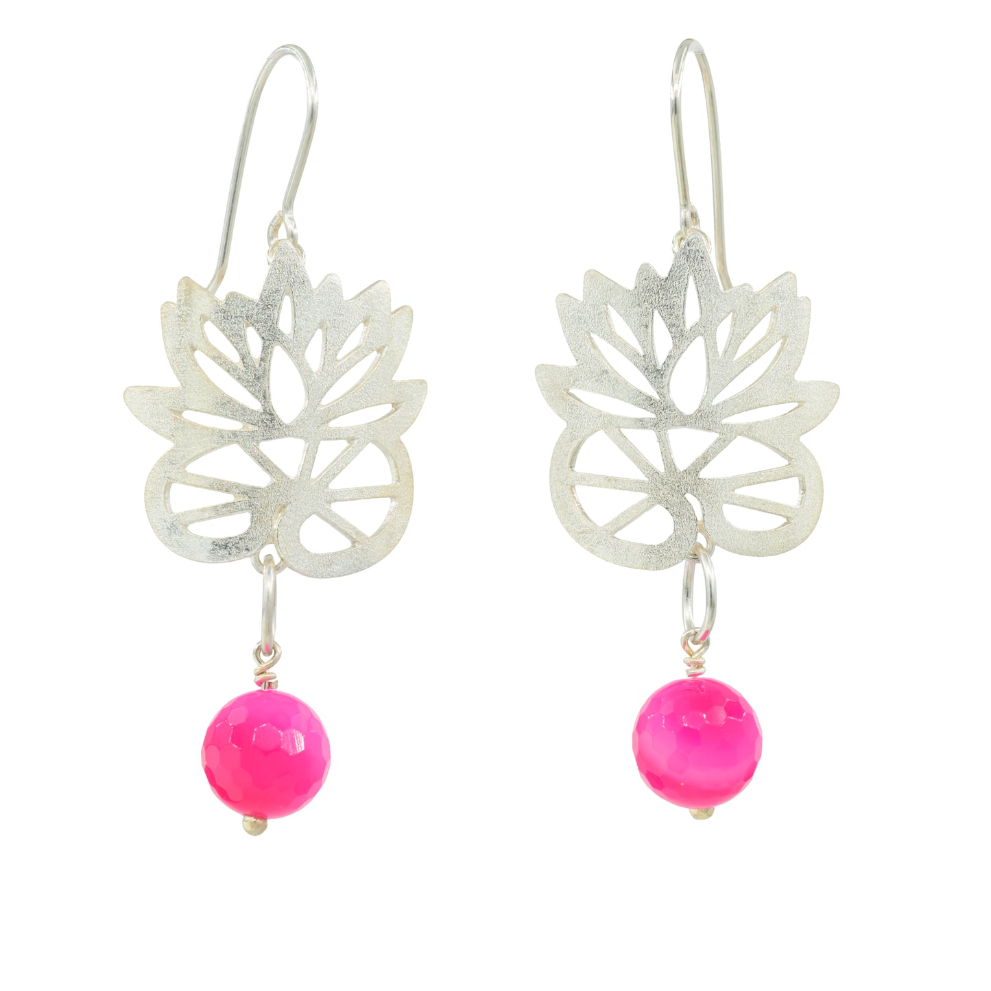 Monet & Me ørehænger med facetteret Pink Agat